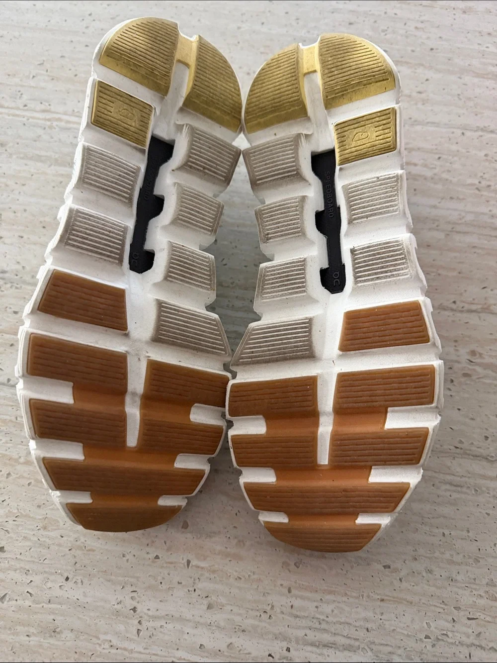 On Cloud 6 Versa -  Lightweight Knit Sneakers in White and Light Gray - Picture 3 of 4
